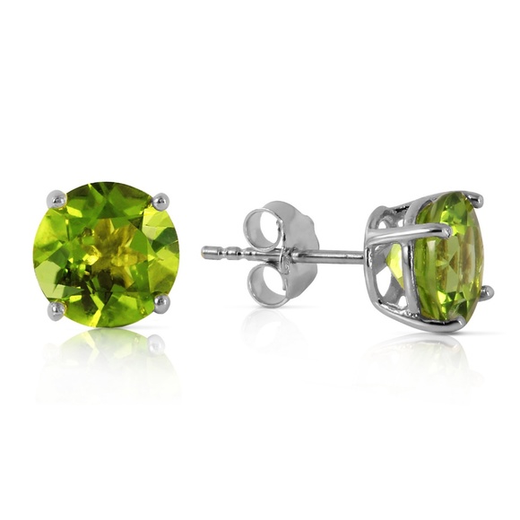 Galaxy Gold Products Jewelry - 14K. GOLD STUD EARRING WITH NATURAL PERIDOTS